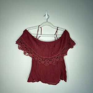 Boho Cold Shoulder Cropped Top